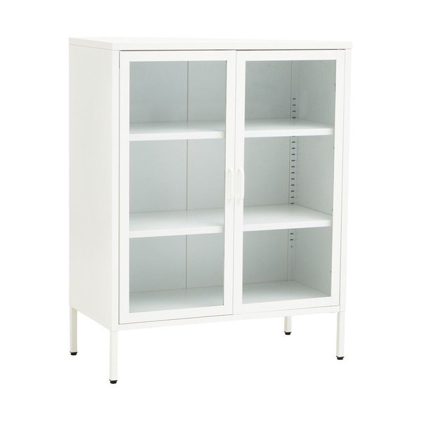 Biela oceľová vitrína 80x102x40 cm Acier – Premier Housewares