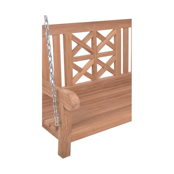 Drevená záhradná hojdačka v prírodnej farbe Latoa – Garden Pleasure-image-4