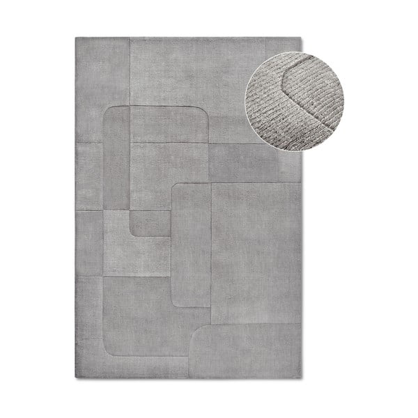 Sivý ručne tkaný vlnený koberec 190x280 cm Charlotte – Villeroy&Boch