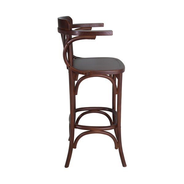 Hnedá barová stolička z brestového dreva (výška sedadla 77 cm) Montmartre – Antic Line-image-3