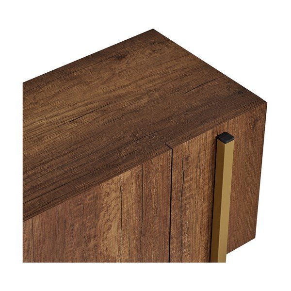 TV stolík v dekore orecha v tmavo prírodnej farbe 180x45x30 cm Nexus – Kalune Design-image-4
