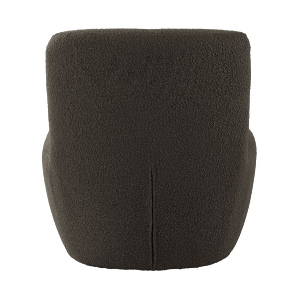 Sivohnedé kreslo z textílie buklé Ada – Leitmotiv-image-3