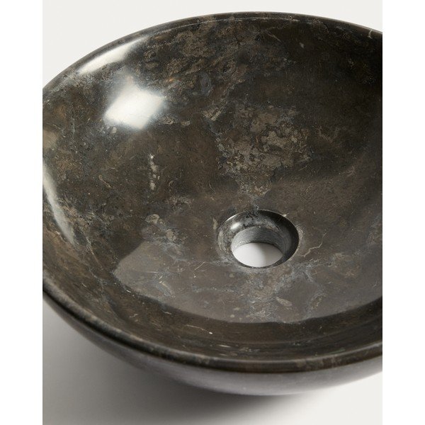 Sivé kamenné okrúhle umývadlo ø 40 cm Darnen – Kave Home-image-4