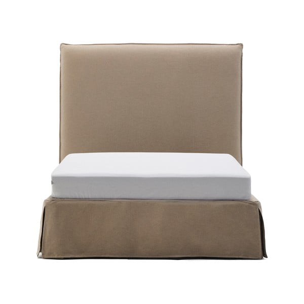 Taupe čalúnená jednolôžková posteľ 90x200 cm Jaira – Kave Home-image-2