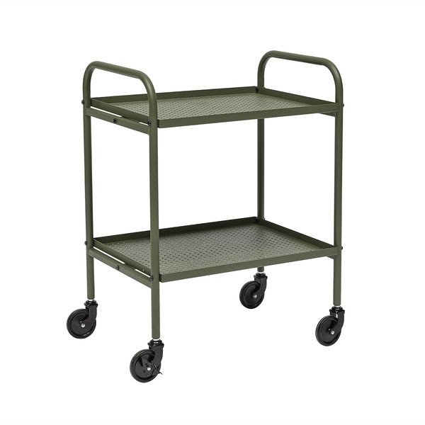 Oceľový servírovací stolík na kolieskach 37,5x52 cm Maki – OYOY Living Design
