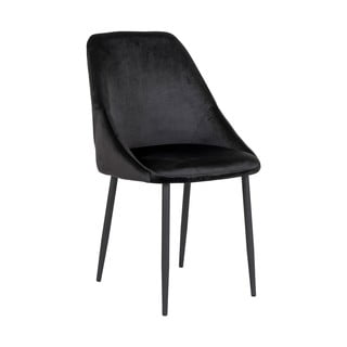 Čierne zamatové jedálenské stoličky v súprave 2 ks Porto - House Nordic