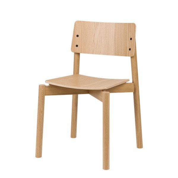 Stohovateľná jedálenská stolička v dekore duba v prírodnej farbe Wem – noo.ma