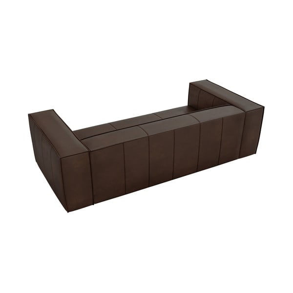 Tmavohnedá kožená pohovka 227 cm Madame - Windsor & Co Sofas-image-4