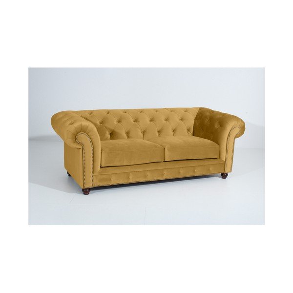 Žltá pohovka Max Winzer Orleans Velvet, 216 cm-image-2