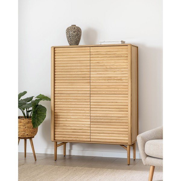 Skrinka v dekore duba v prírodnej farbe 104,5x144x40 cm Lenon – Kave Home-image-1