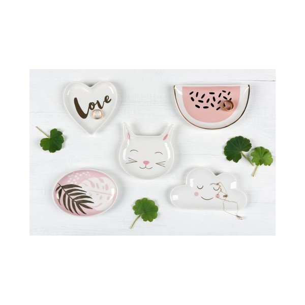 Ozdobný porcelánový tanierik Rex London Tropical Palm, dĺžka 13 cm-image-1