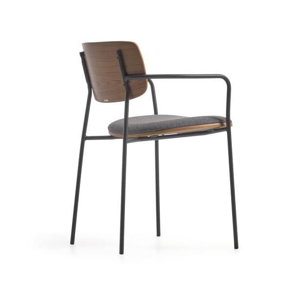 Sivo-hnedá jedálenská stolička Maureen – Kave Home-image-3