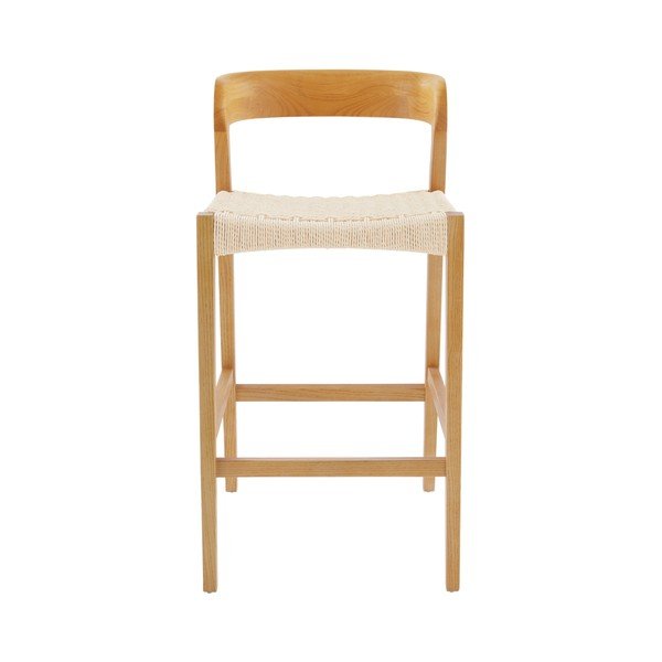 Barová stolička z brestového dreva v prírodnej farbe (výška sedadla 65 cm) Vikdalen – Jotex-image-2