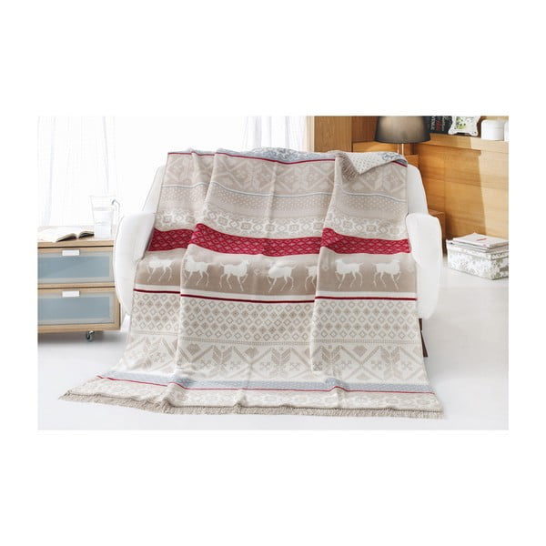 Deka s prímesou bavlny Aksu Bianna, 220 × 180 cm