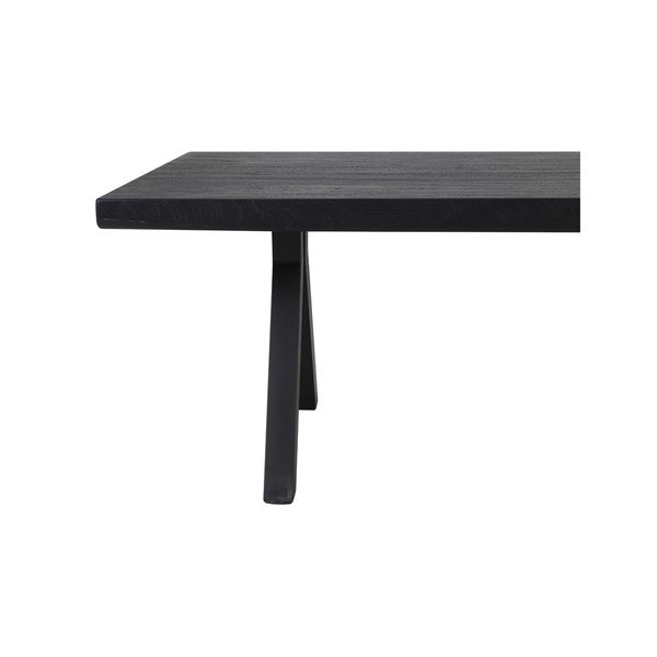 Čierny jedálenský stôl 100x220 cm Muden – Light & Living-image-3