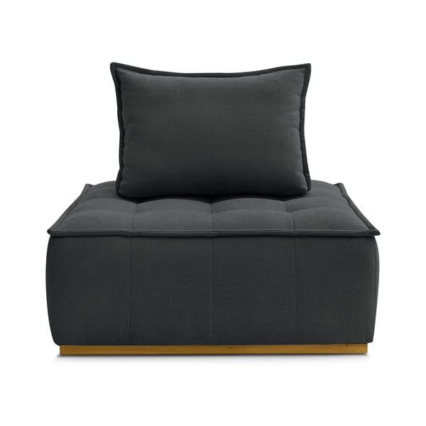 Tmavosivé ženilkové kreslo Elisa – Bobochic Paris-image-3