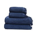 Súprava 2 námorníckymodrých uterákov a 2 osušiek zo 100 % bavlny Bonami Selection, 50 × 90 + 70 × 140 cm