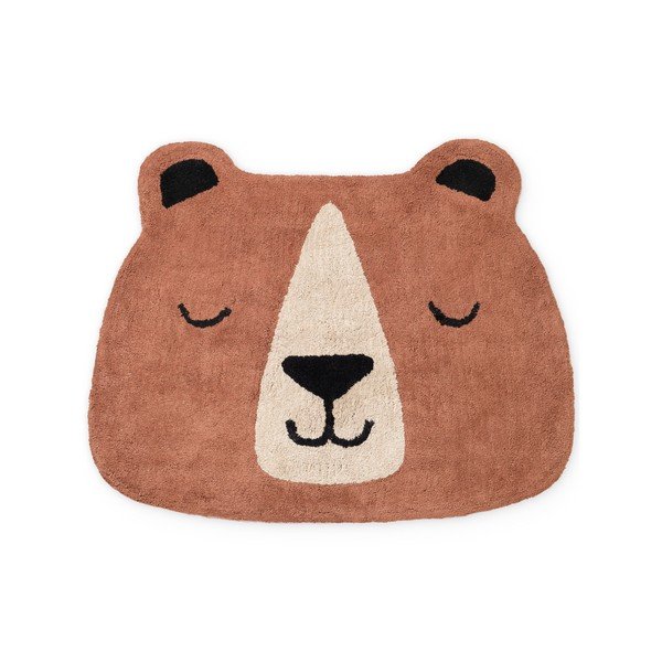 Hnedý prateľný/ručne tkaný bavlnený detský koberec 101x120 cm Snuggle Benni – Hanse Home