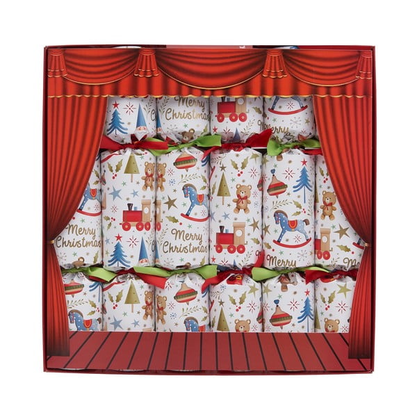 Vianočné crackery v súprave 6 ks Toy Town – Robin Reed