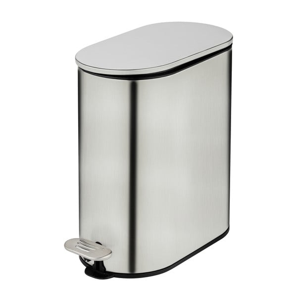 Pedálový odpadkový kôš z nehrdzavejúcej ocele v matne striebornej farbe 5 l Collungo – Wenko