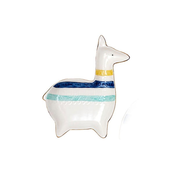 Porcelánová tácka na šperky Ladelle Nomad Llama, dĺžka 16,5 cm