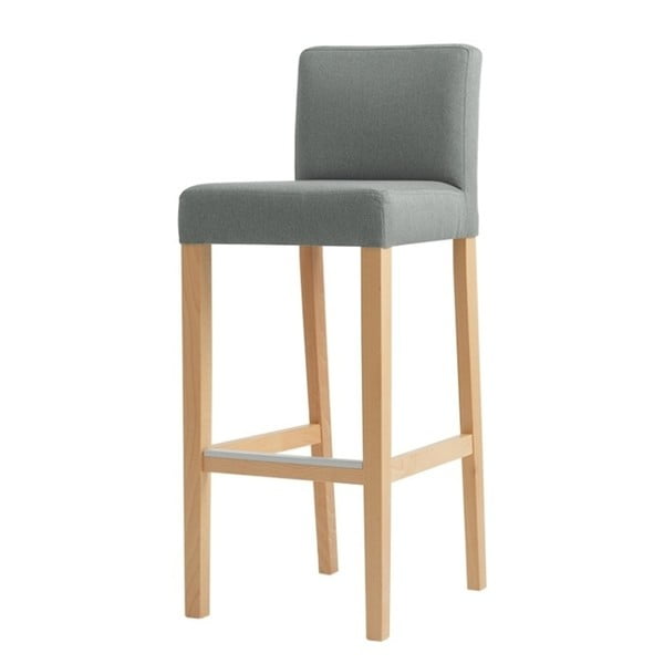 Sivá barová stolička s prírodnými nohami Custom Form Wilton