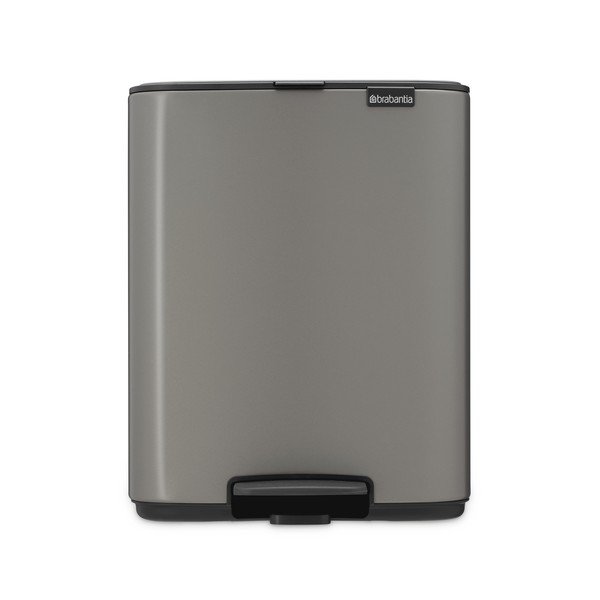 Sivý pedálový oceľový odpadkový kôš 12 l Bo – Brabantia-image-4