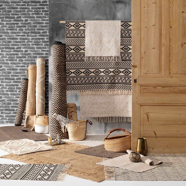 Koberec v čierno-prírodnej farbe 120x170 cm Zigzag – douceur d'intérieur-image-2