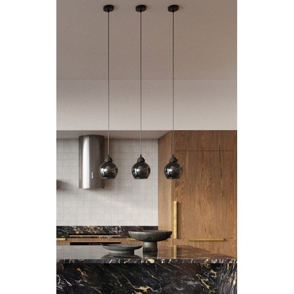 Čierne závesné svietidlo ø 15 cm Grande – Sollux-image-1