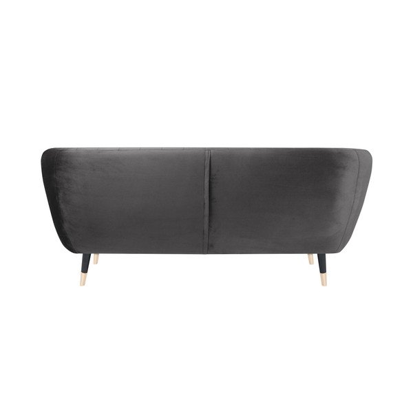 Sivá pohovka s čiernymi nohami Mazzini Sofas Benito, 158 cm-image-4