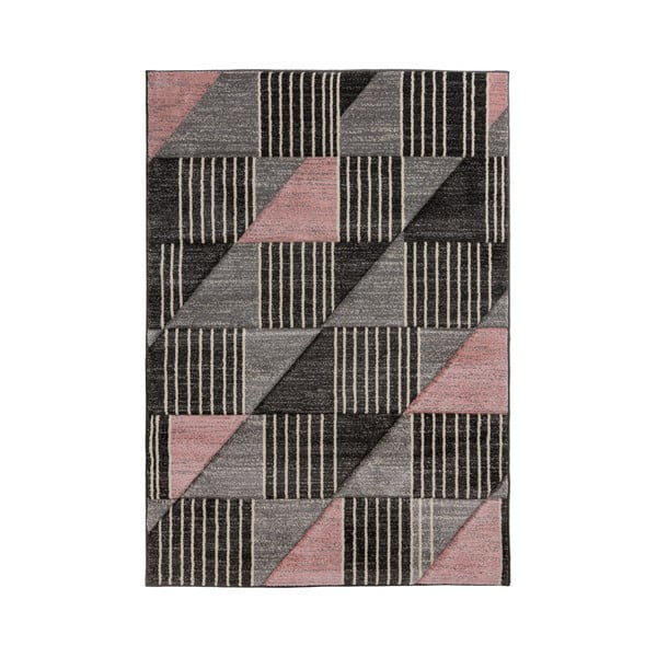 Sivo-ružový koberec Flair Rugs Velocity, 200 x 290 cm