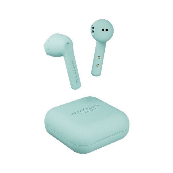 Bezdrôtové slúchadlá v pepermintovozelenej farbe Happy Plugs Air 1 Go-image-4