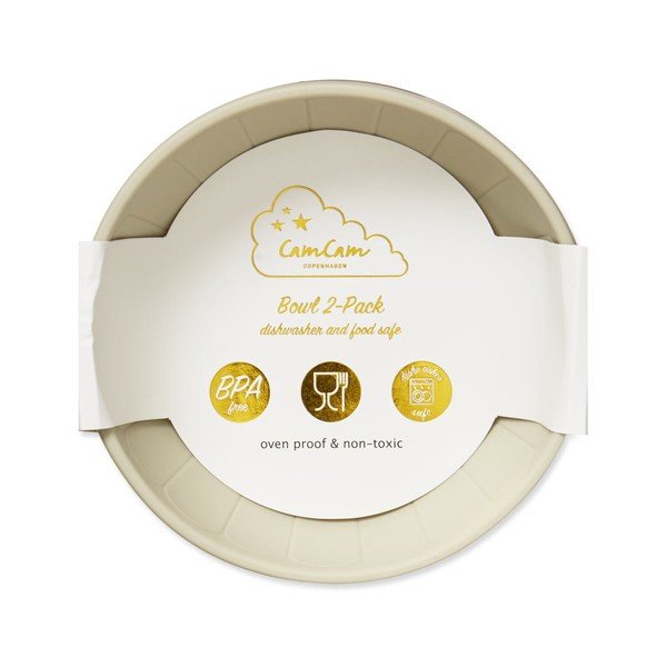 Béžové silikónové detské misky v súprave 2 ks ø 13,5 cm Earth – Cam Cam Copenhagen-image-4