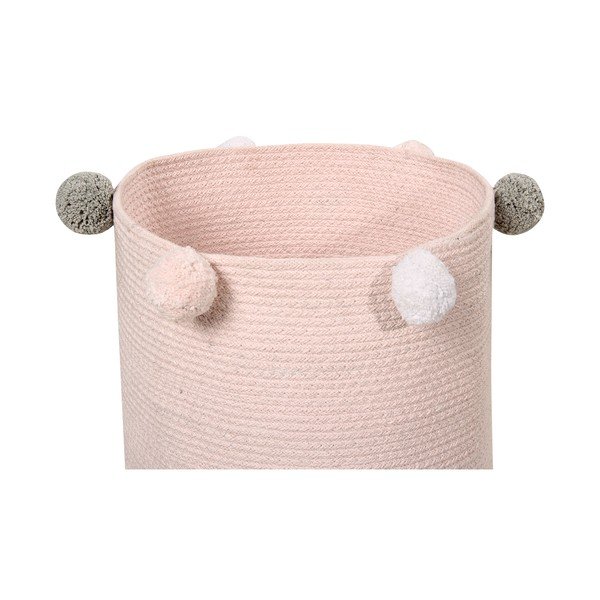 Svetloružový látkový detský kôš na hračky ø 30x30 cm Bubbly – Lorena Canals-image-2