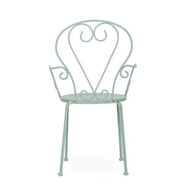 Kovová záhradná stolička v mentolovej farbe Etienne – Bizzotto-image-4