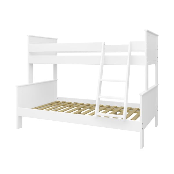 Biela poschodová detská posteľ 120x200/90x200 cm Albumy – Tvilum-image-3