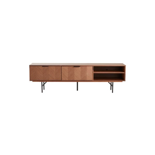 TV stolík v dekore orecha v tmavo prírodnej farbe 180x51x40 cm Duvberg – Jotex-image-3