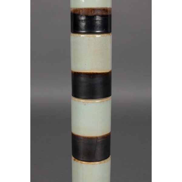 Tmavohnedá/ šalviovozelená stojacia lampa s textilným tienidlom (výška 143 cm) Vertigo – Dutchbone-image-3