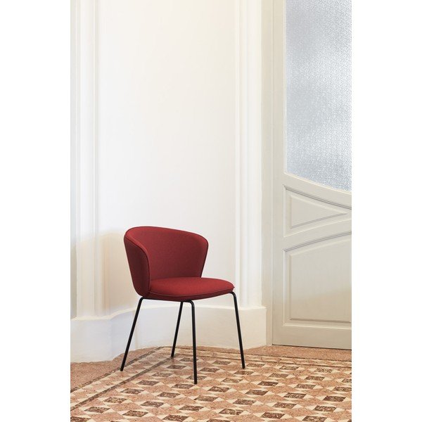 Červené čalúnené jedálenské kreslá v súprave 2 ks Add – Teulat-image-1