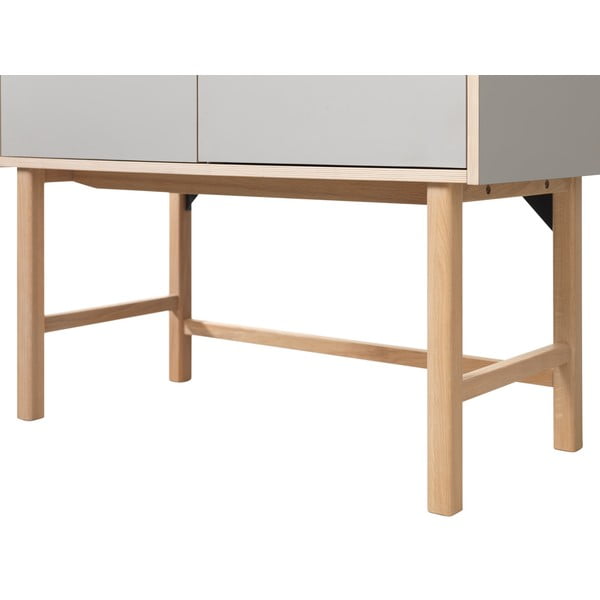 Sivá komoda s nohami z dubového dreva Unique Furniture Bilbao-image-2
