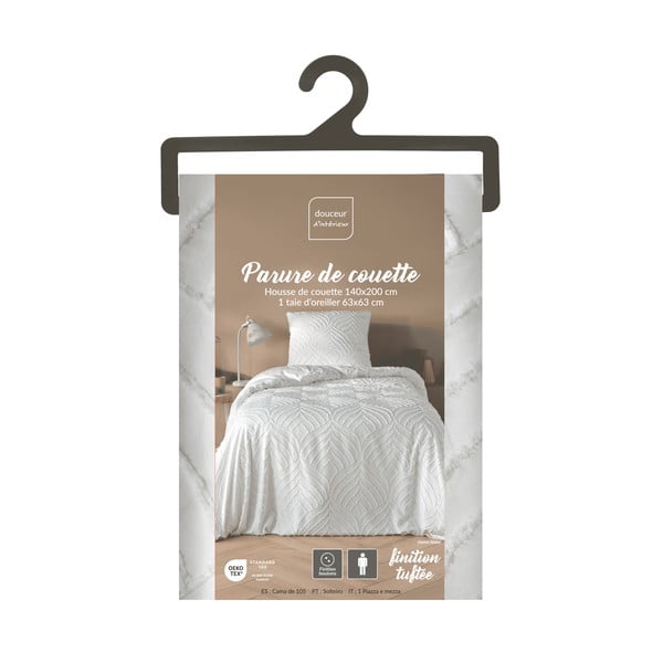 Biele obliečky na jednolôžko z mikrovlákna 140x200 cm Heltie – douceur d'intérieur-image-4