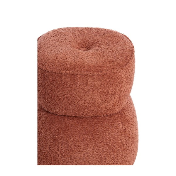 Oranžový taburet z textílie buklé Leyla – Light & Living-image-3