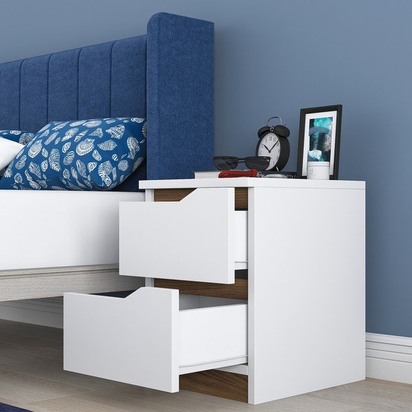 Biely nočný stolík Erica – Kalune Design-image-2