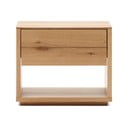 Nočný stolík v dekore duba v prírodnej farbe Alguema – Kave Home