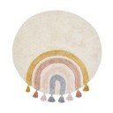 Slonovinový prateľný/ručne tkaný bavlnený detský koberec ø100 cm Tadea – Kave Home