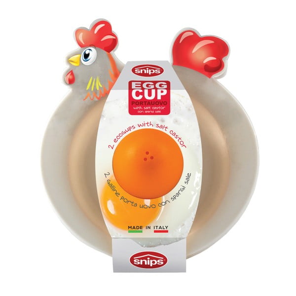 Set 2 kalíškov na vajíčka a soľničky Snips Breakfast-image-3