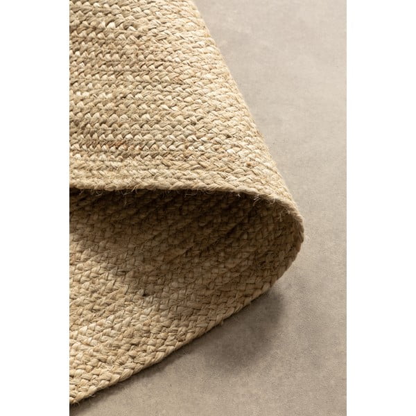 Slonovinový obojstranný jutový okrúhly koberec ø 100 cm Braided – Hanse Home-image-3