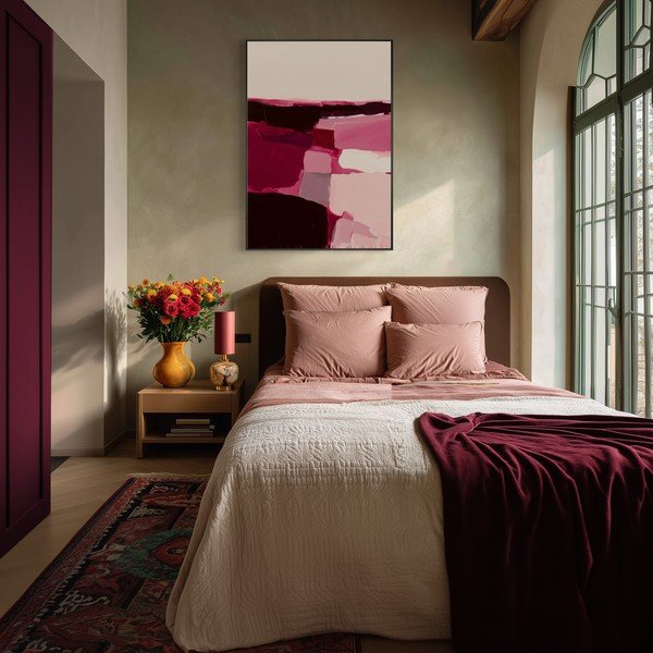 Tlačený obraz s rámom/na plátne 70x100 cm Berry Blocks – Styler-image-2
