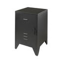 Čierny kovový detský nočný stolík BRONXX – Vipack