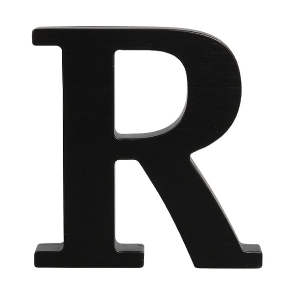 Čierne drevené písmeno Typoland R